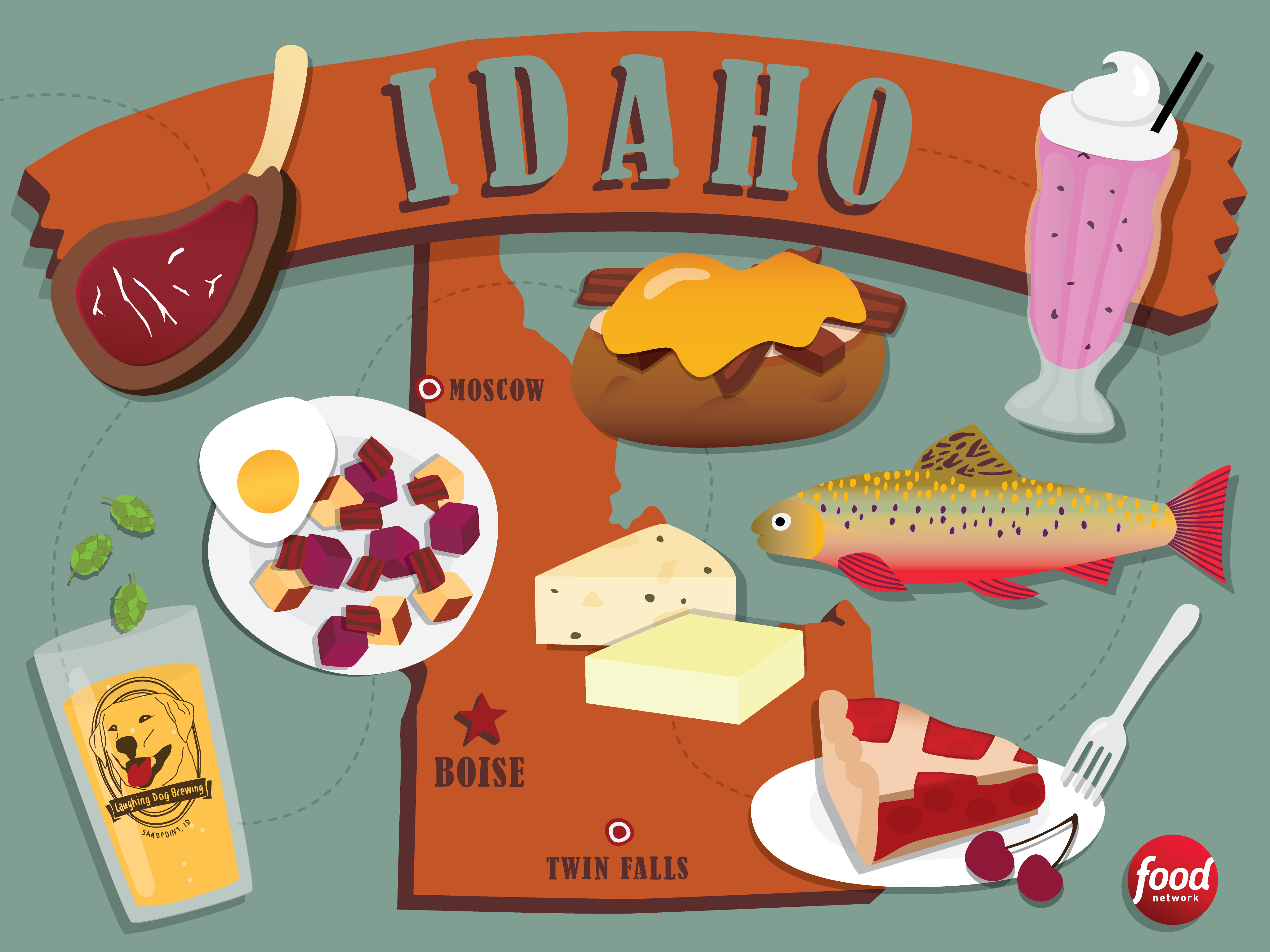 idaho illustration